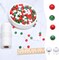 450-Piece 10mm Wooden Beads – Red, Green & White Painted Beads with 3mm Hole, Perfect for Christmas Crafts, Jewelry Making, and DIY Handmade Projects